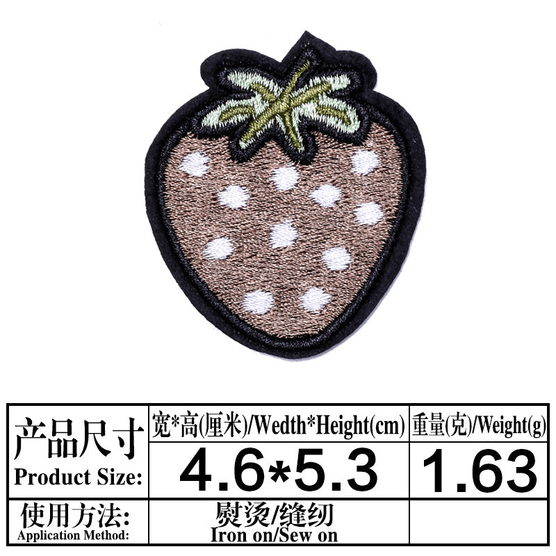 Wholesale Fruit flower  strawberry  pineapple embroidery patch