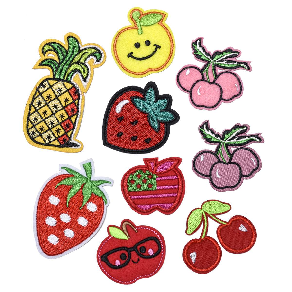 Wholesale Cute Cartoon Fruit Embroidery Patches For Clothing Fashion Decorative DIY Accessory Boutique Gift For Sewing Crafts