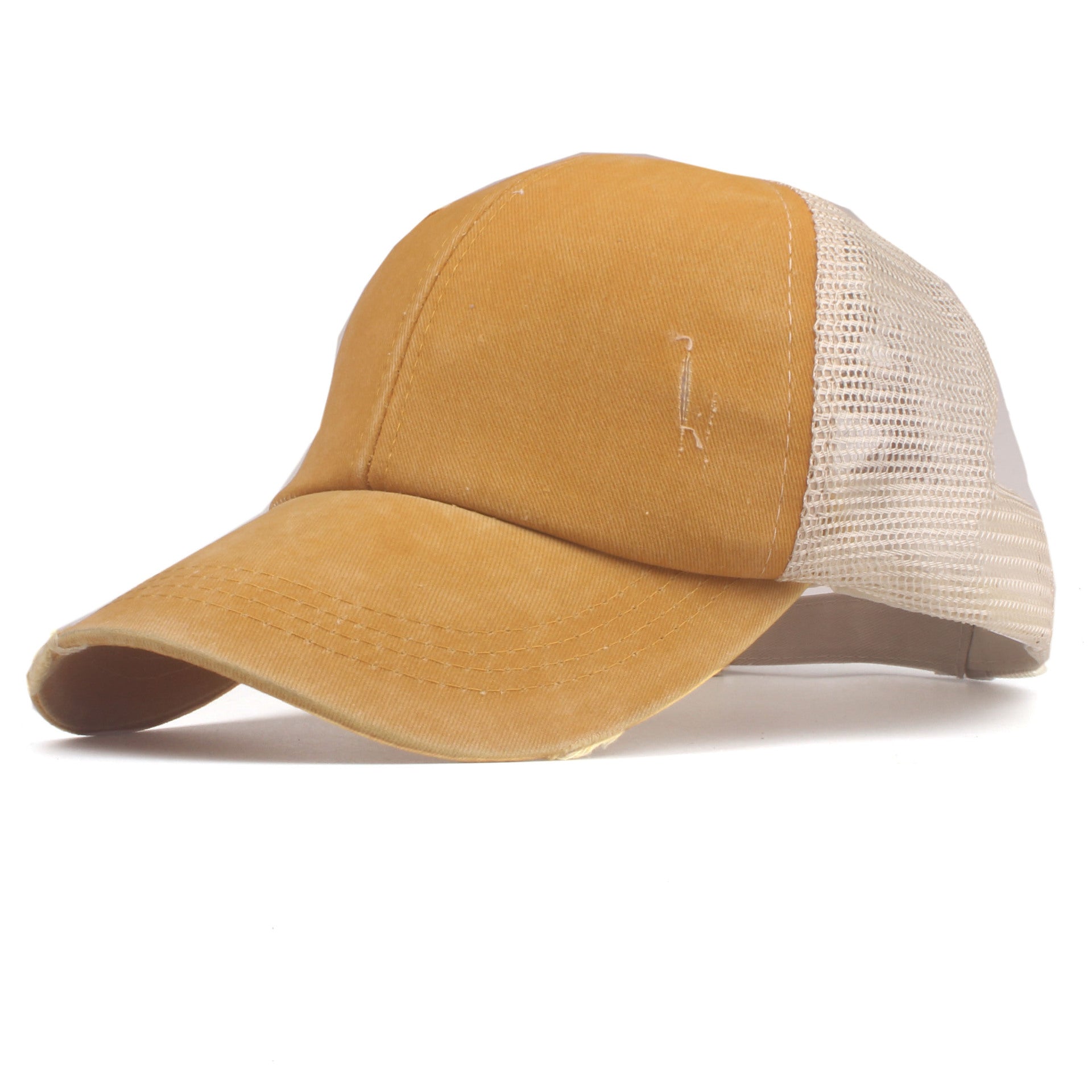 Wholesale Cotton Cross Ponytail Baseball Caps