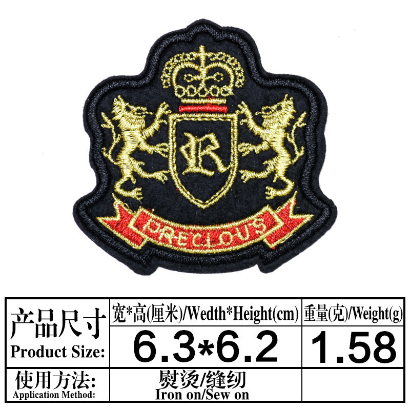 Wholesale College Style Embroidered Patches DIY Iron On Sew On Clothing Badges Chic Accessory