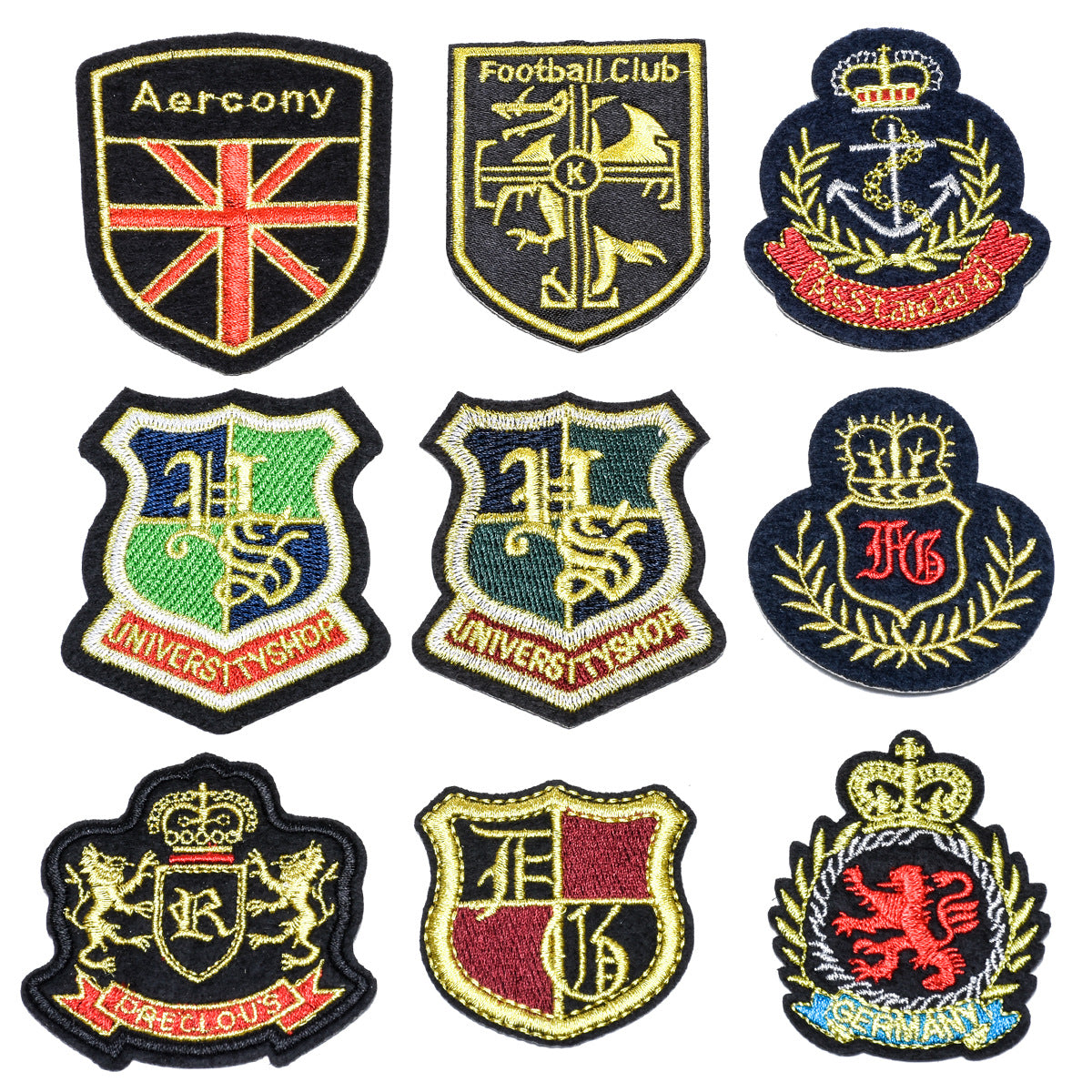 Wholesale College Style Embroidered Patches DIY Iron On Sew On Clothing Badges Chic Accessory