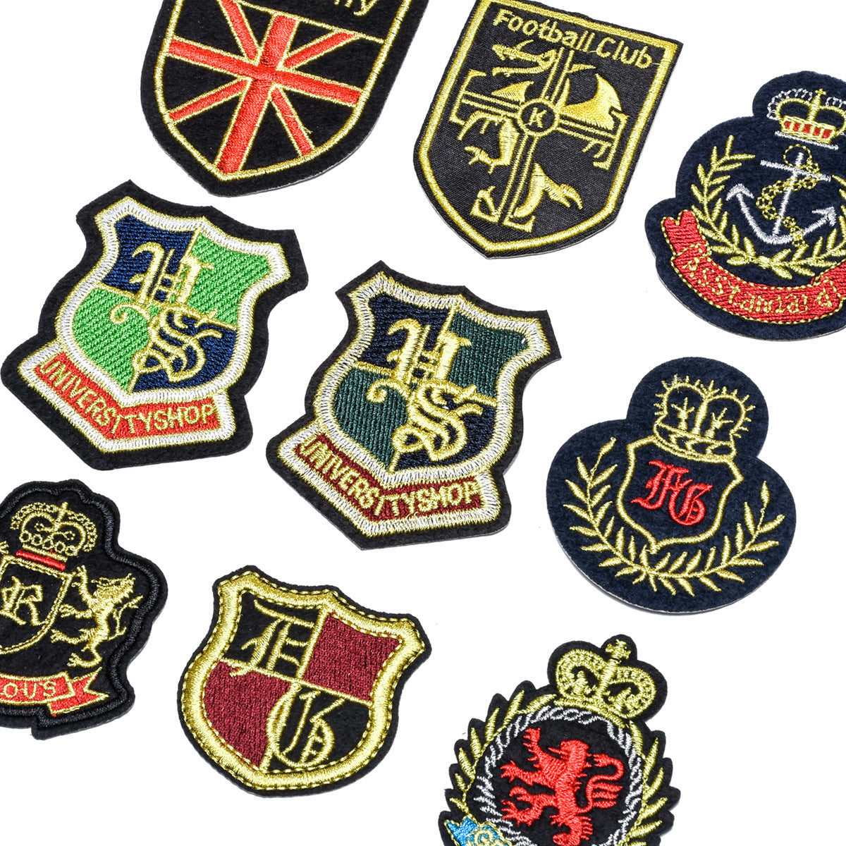 Wholesale College Style Embroidered Patches DIY Iron On Sew On Clothing Badges Chic Accessory