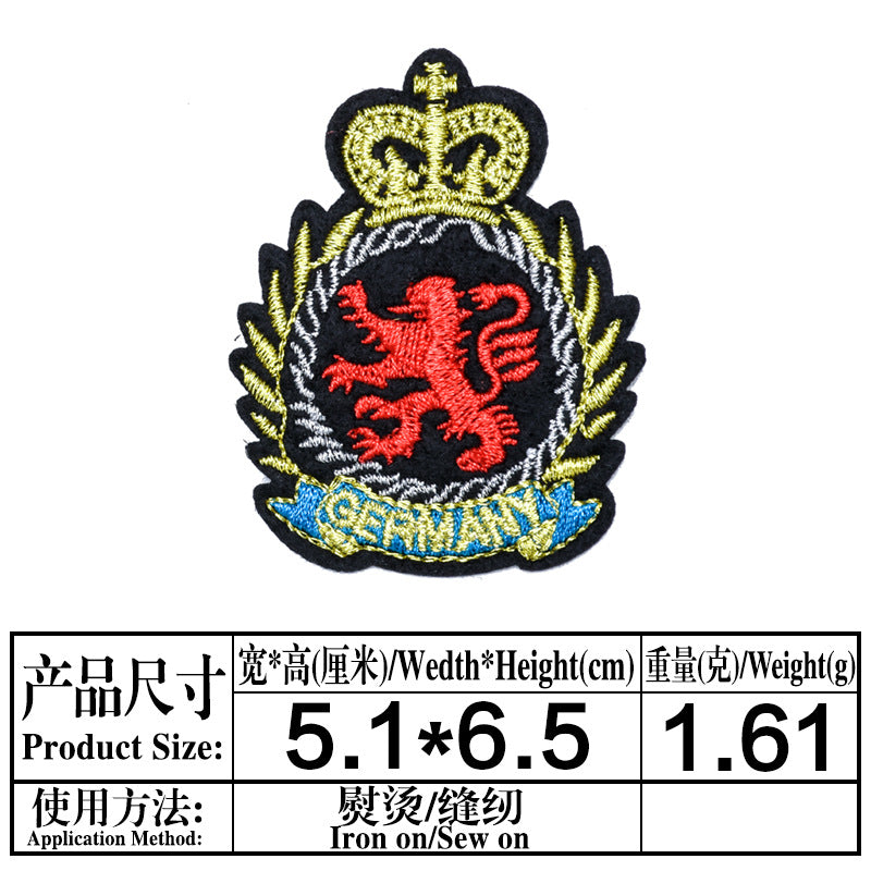 Wholesale College Style Embroidered Patches DIY Iron On Sew On Clothing Badges Chic Accessory