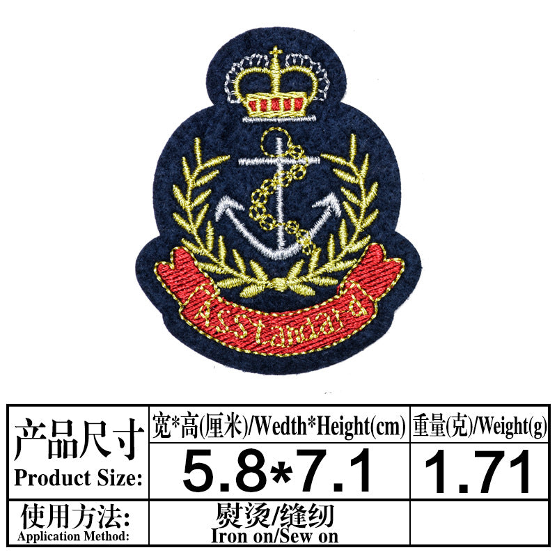 Wholesale College Style Embroidered Patches DIY Iron On Sew On Clothing Badges Chic Accessory