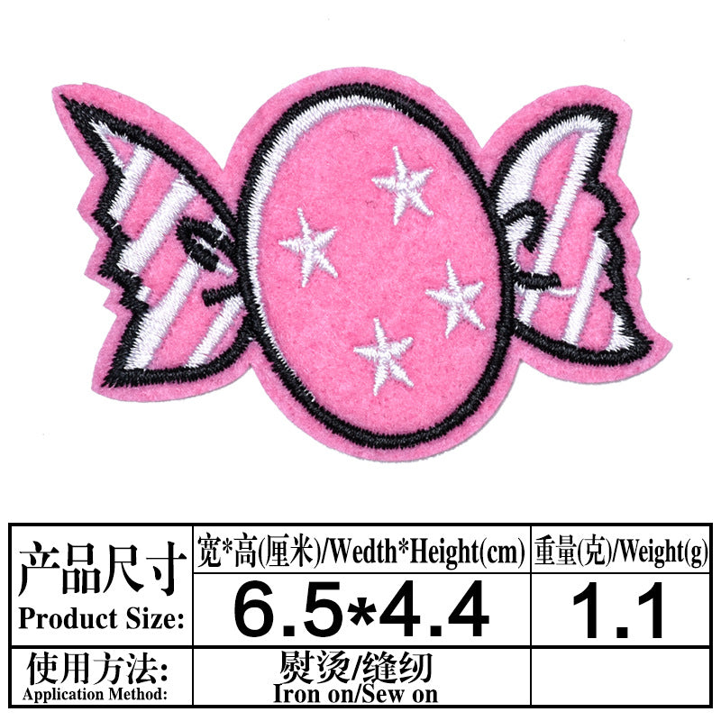 Wholesale Cloth Embroidered Patches Rainbow Cartoon 9 Pack For Clothing Bags Hats DIY Decorative Accessory