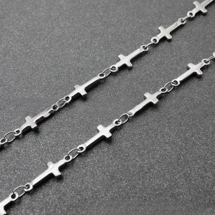 Wholesale DIY Clavicle Heart-shaped Stainless Steel Necklace