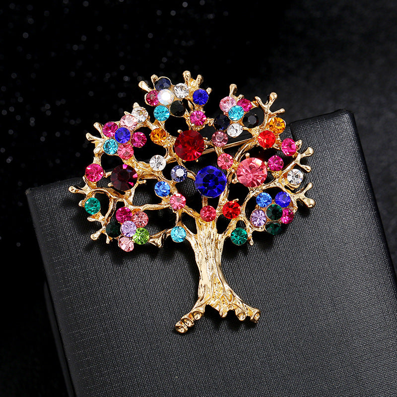 Wholesale Christmas Oil Drop Corsage Rhinestone Alloy Brooch