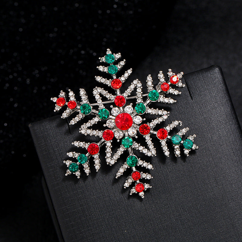 Wholesale Christmas Oil Drop Corsage Rhinestone Alloy Brooch