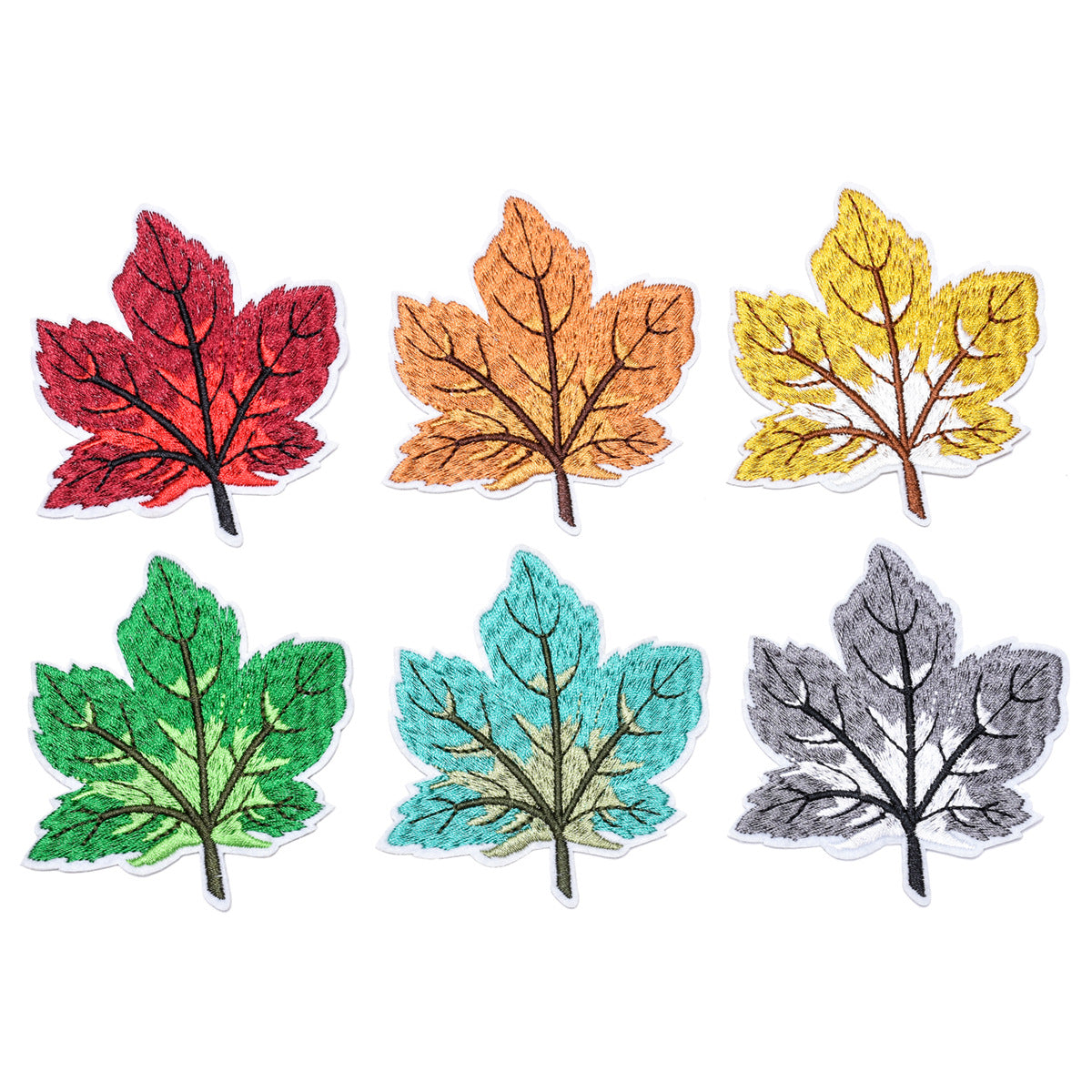Wholesale Felt Maple Leaf Embroidery Patch Iron On Adhesive For Clothing And Towels DIY Craft Supply