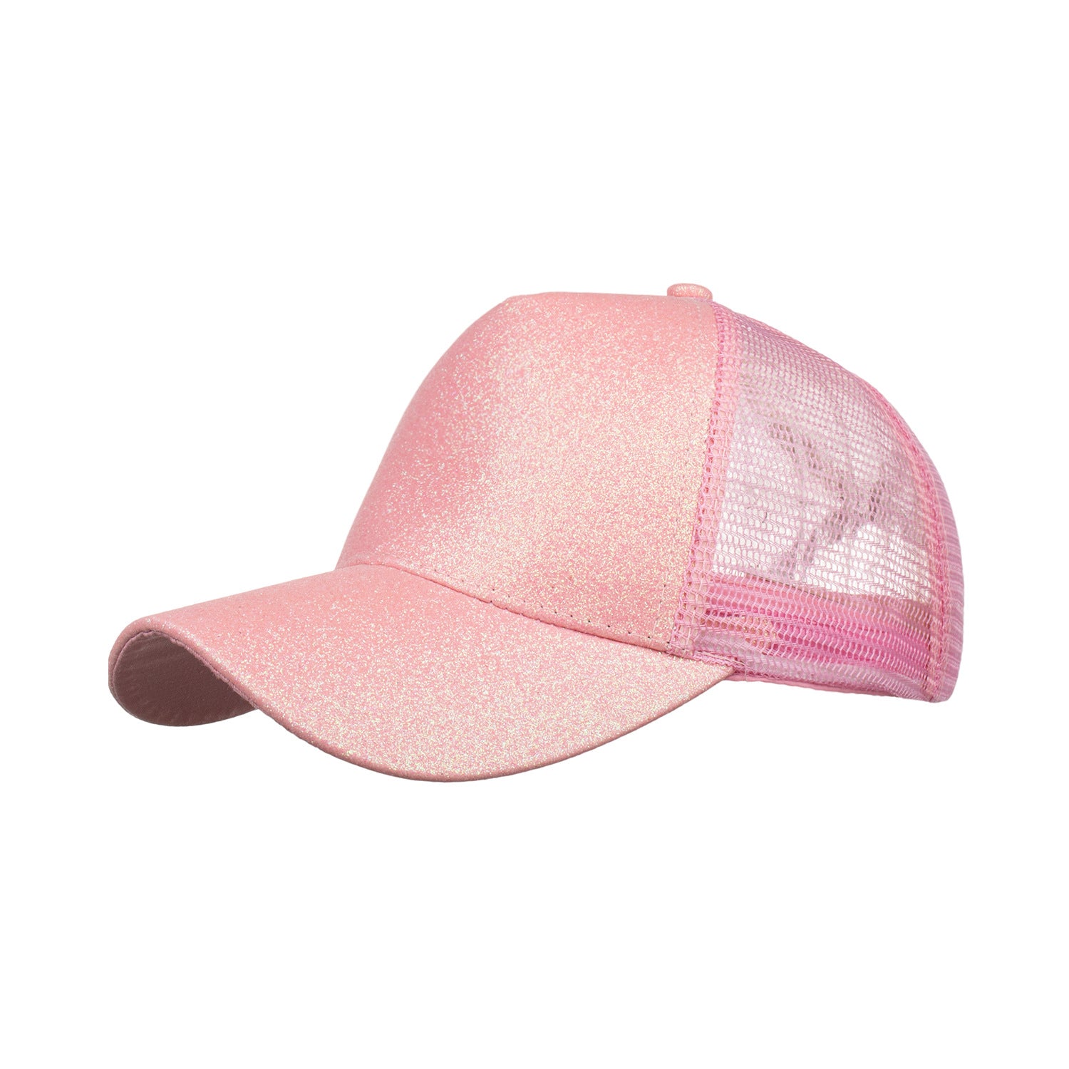 Wholesale new multi-color bright pink ponytail baseball cap ponytail net cap