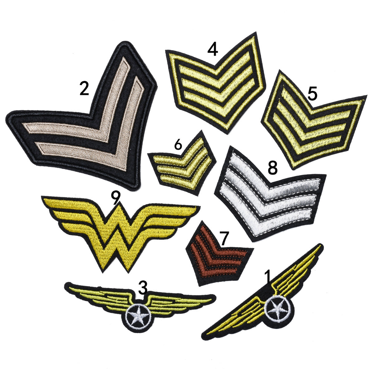 Wholesale 9 Piece Iron On Cloth Patch Set Trendy DIY Fashion Accessory For Clothing Customization Gift Ready For Resale