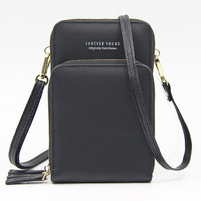 Wholesale PU Three-layer Zippered Single Shoulder Crossbody Bag