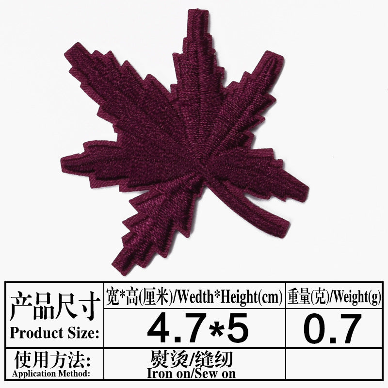Wholesale Maple Leaf Embroidered Cloth Patch Applique Chic DIY Accessory For Clothing And Home Decor Gift Resale