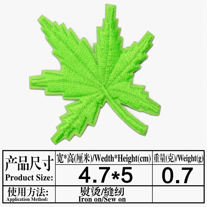 Wholesale Maple Leaf Embroidered Cloth Patch Applique Chic DIY Accessory For Clothing And Home Decor Gift Resale