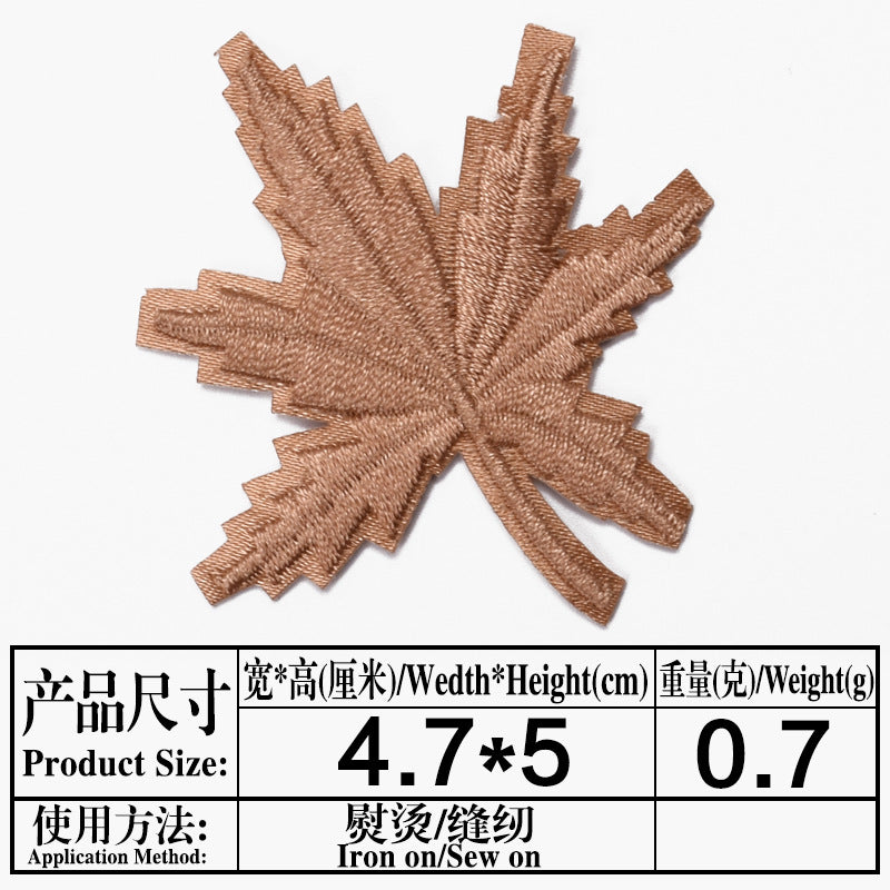 Wholesale Maple Leaf Embroidered Cloth Patch Applique Chic DIY Accessory For Clothing And Home Decor Gift Resale