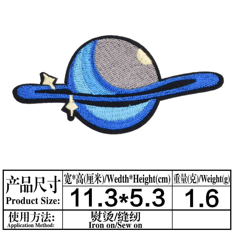 Wholesale Astronaut Space Embroidered Patches Planet Meteorite Combo Set DIY Fashion Accessory For Clothing Coats Gift Boutique Resale