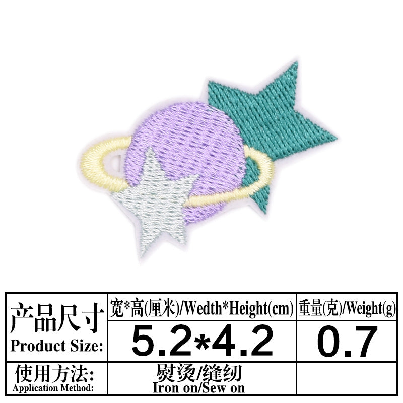 Wholesale Astronaut Space Embroidered Patches Planet Meteorite Combo Set DIY Fashion Accessory For Clothing Coats Gift Boutique Resale