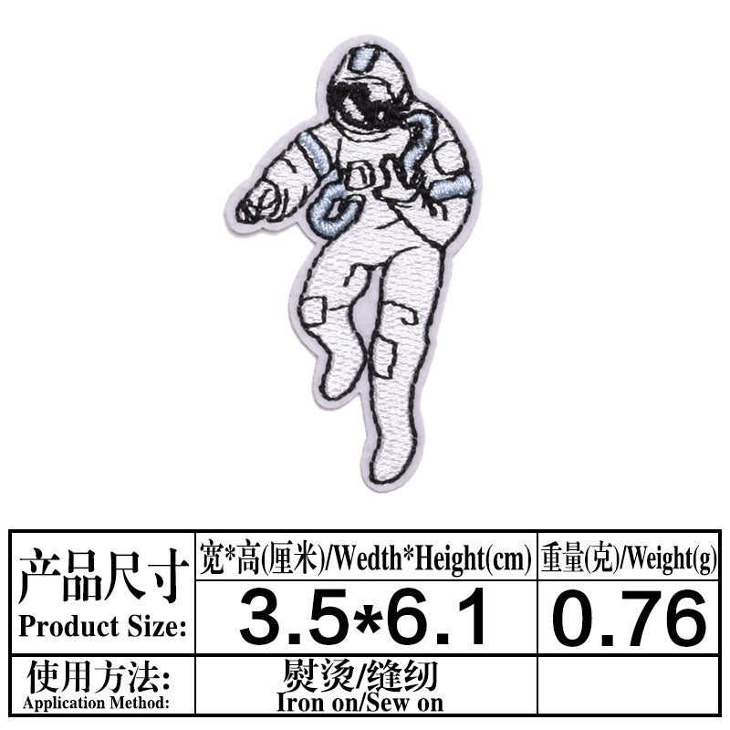 Wholesale Astronaut Space Embroidered Patches Planet Meteorite Combo Set DIY Fashion Accessory For Clothing Coats Gift Boutique Resale