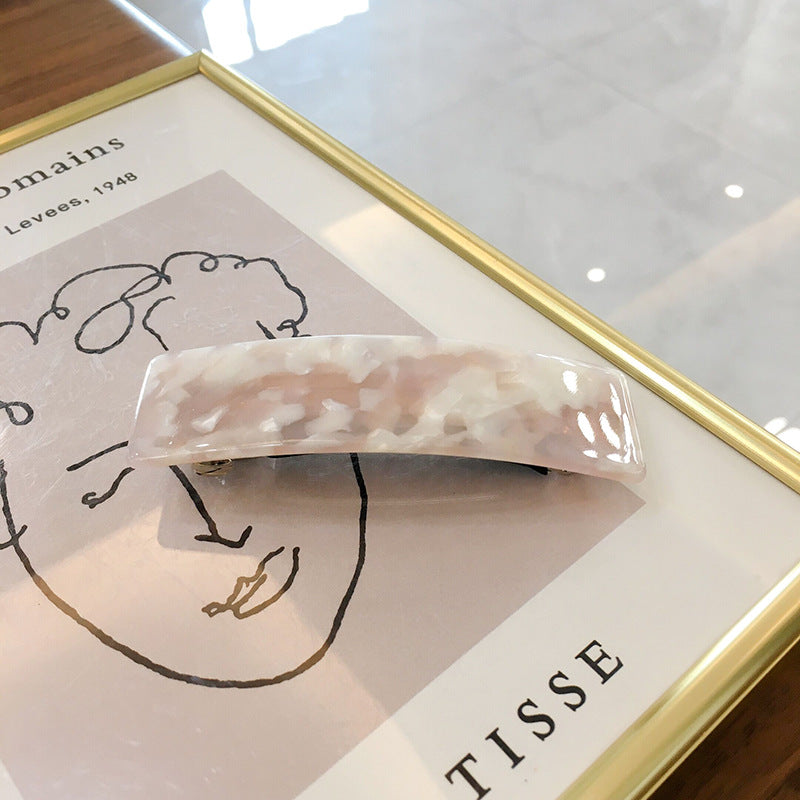 Wholesale Temperament Simple Hair Accessory Horizontal Clip One-line Rectangular Versatile Spring Clip