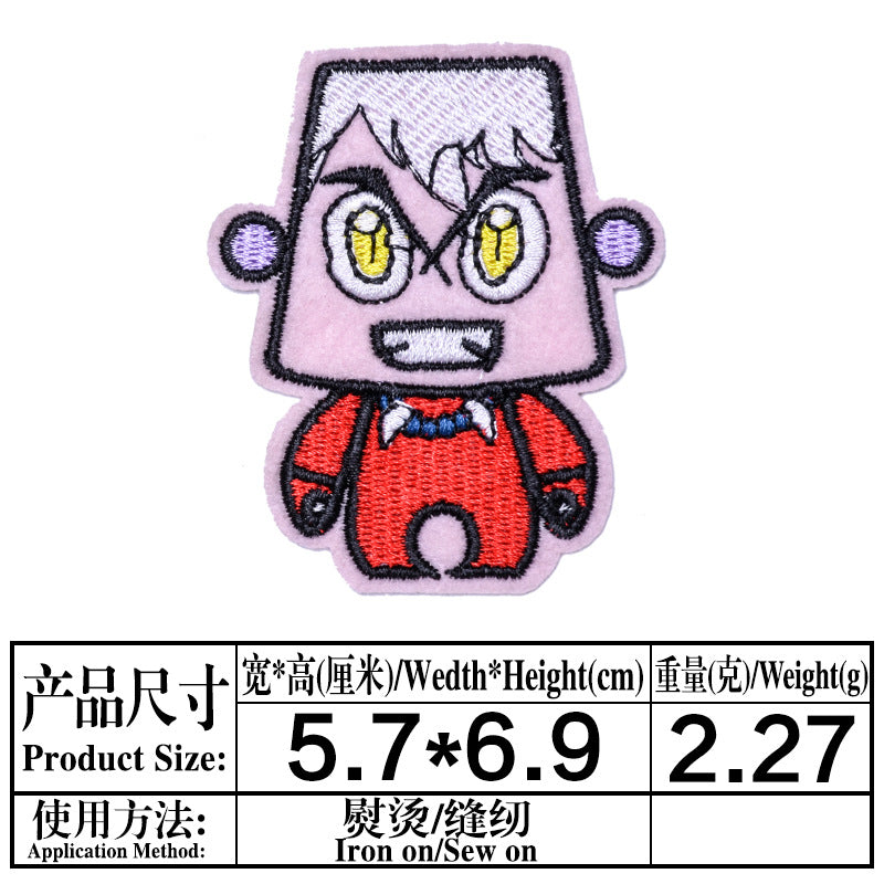 Wholesale Stylish Cartoon Little Monster Embroidered Patch Cloth Applique For Clothing Boutique Fashion Accessory