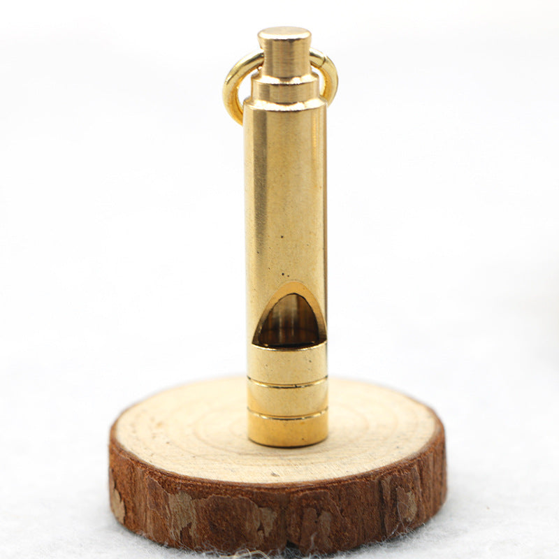 Wholesale Brass Whistle Bamboo Keychain