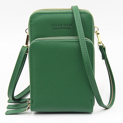 Wholesale PU Three-layer Zippered Single Shoulder Crossbody Bag