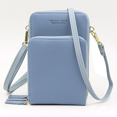 Wholesale PU Three-layer Zippered Single Shoulder Crossbody Bag
