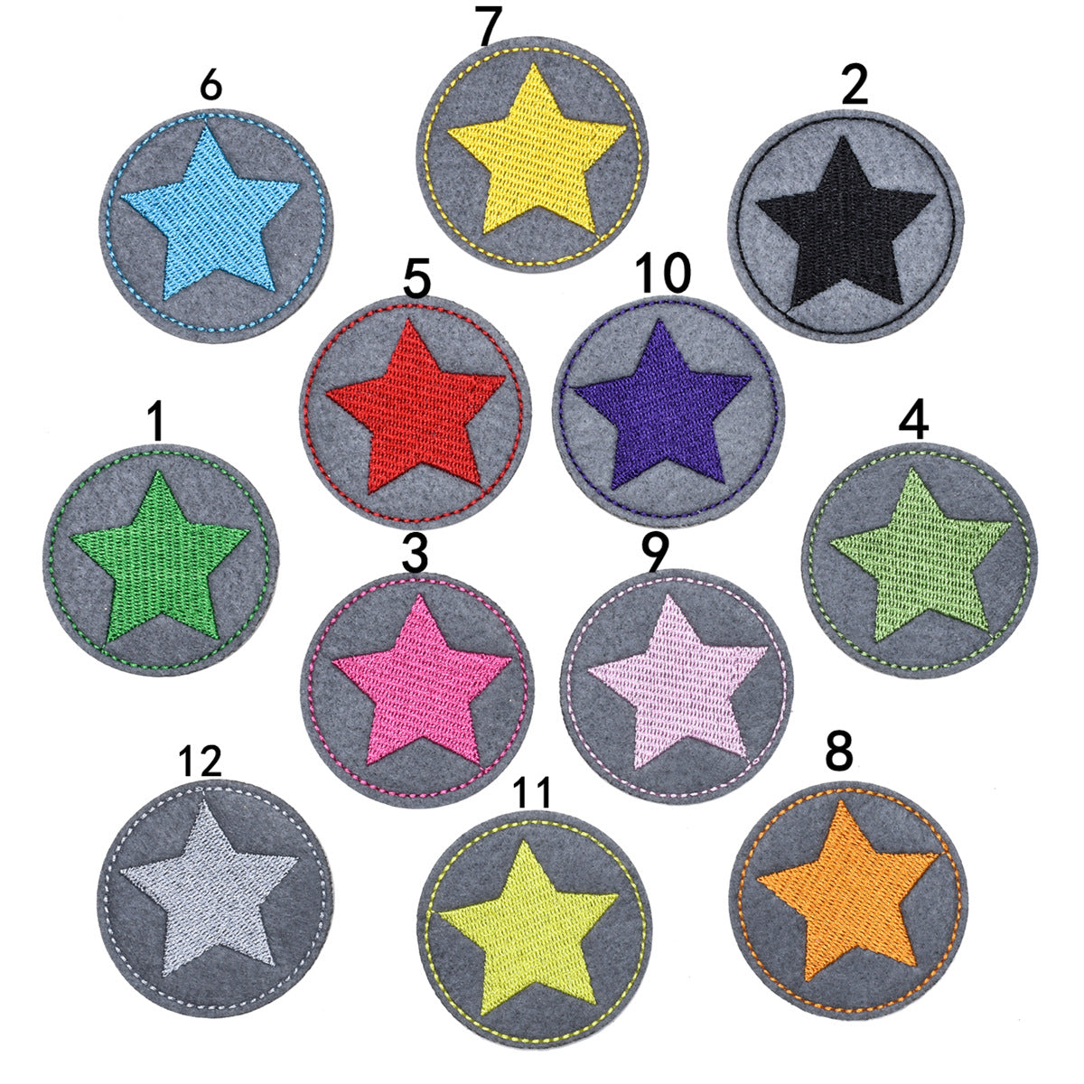 Wholesale Cloth Embroidered Five Pointed Star Iron On Patches For DIY Clothing And Boutique Craft