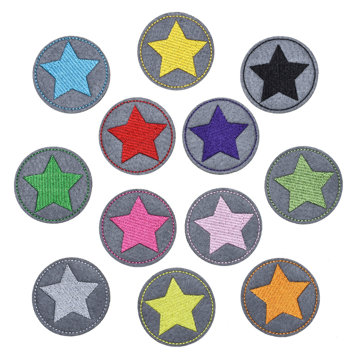 Wholesale Cloth Embroidered Five Pointed Star Iron On Patches For DIY Clothing And Boutique Craft