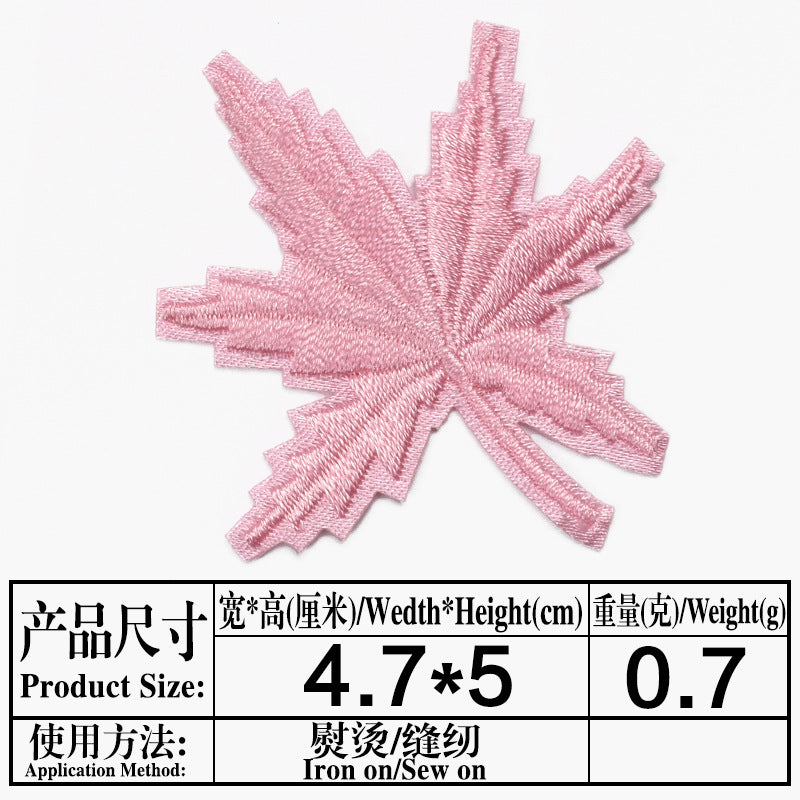 Wholesale Maple Leaf Embroidered Cloth Patch Applique Chic DIY Accessory For Clothing And Home Decor Gift Resale
