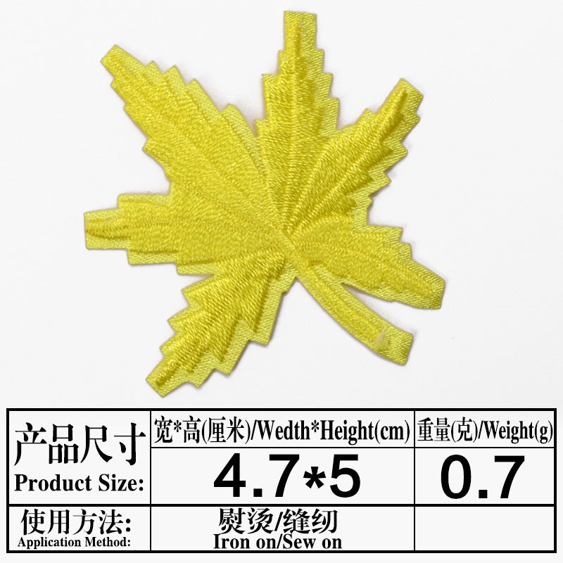 Wholesale Maple Leaf Embroidered Cloth Patch Applique Chic DIY Accessory For Clothing And Home Decor Gift Resale