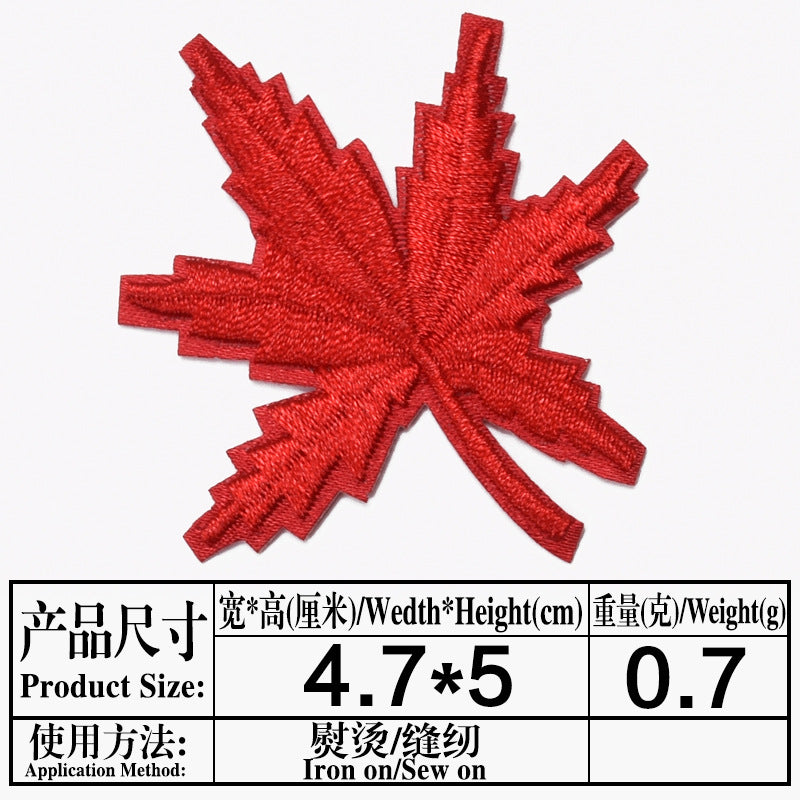 Wholesale Maple Leaf Embroidered Cloth Patch Applique Chic DIY Accessory For Clothing And Home Decor Gift Resale