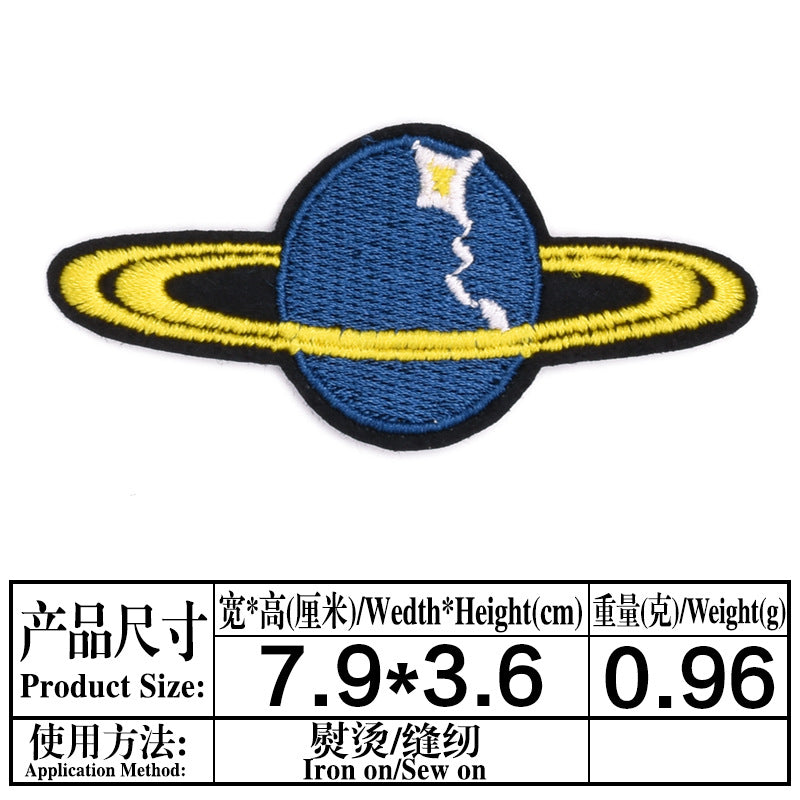 Wholesale Astronaut Space Embroidered Patches Planet Meteorite Combo Set DIY Fashion Accessory For Clothing Coats Gift Boutique Resale