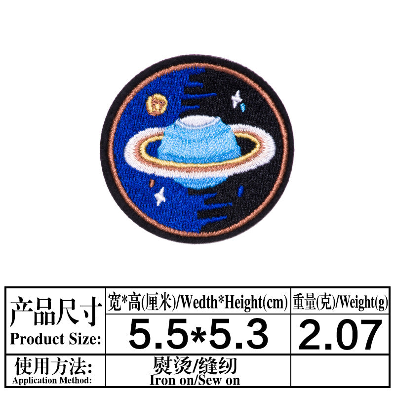 Wholesale Astronaut Space Embroidered Patches Planet Meteorite Combo Set DIY Fashion Accessory For Clothing Coats Gift Boutique Resale