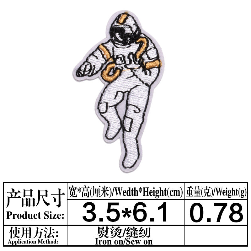 Wholesale Astronaut Space Embroidered Patches Planet Meteorite Combo Set DIY Fashion Accessory For Clothing Coats Gift Boutique Resale