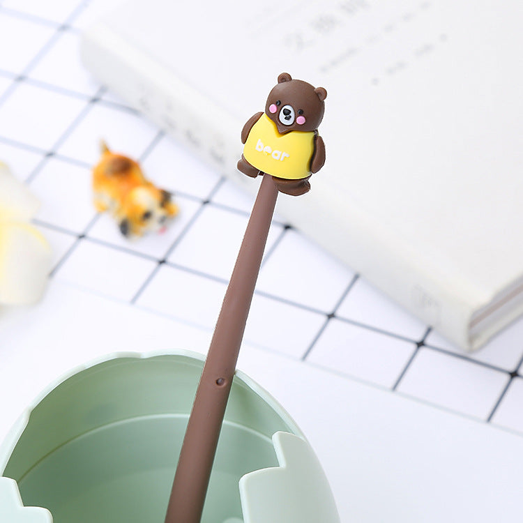 Wholesale Cartoon Bear Soft Plastic Neutral Pen