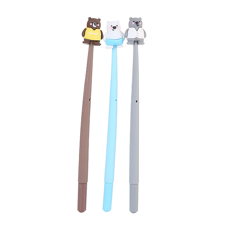 Wholesale Cartoon Bear Soft Plastic Neutral Pen
