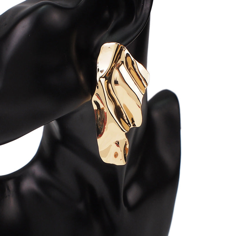 Pendientes de aleación de lentejuelas de metal irregulares al por mayor