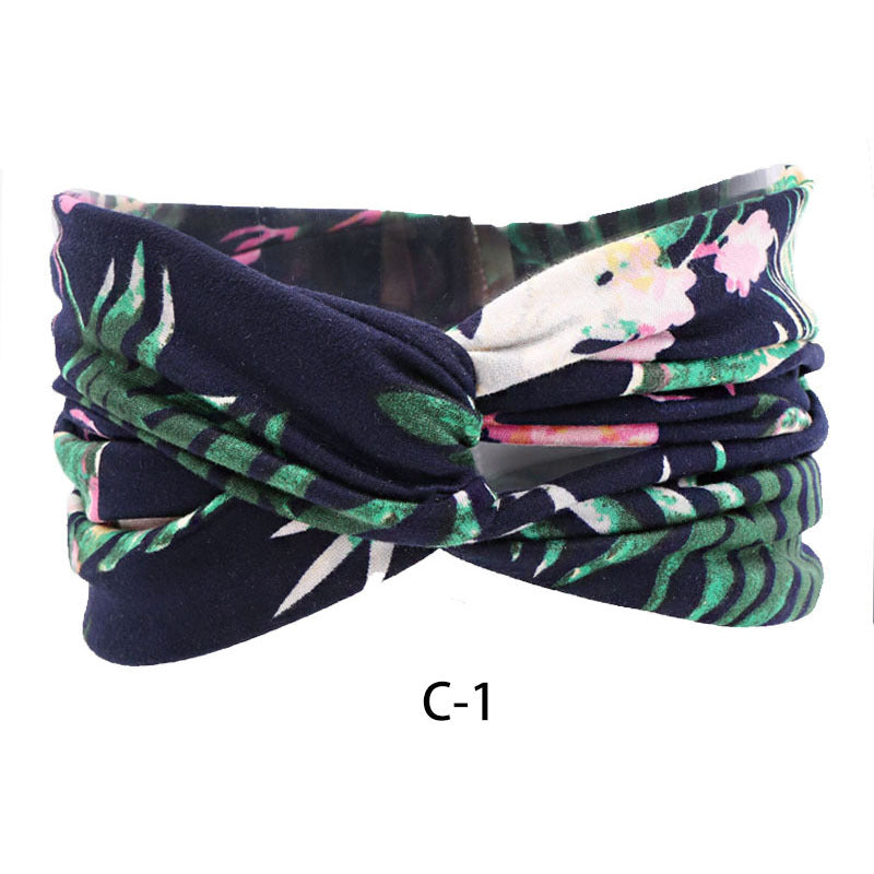 Wholesale Fabric Boho Style New Elastic Cross Sport Headband