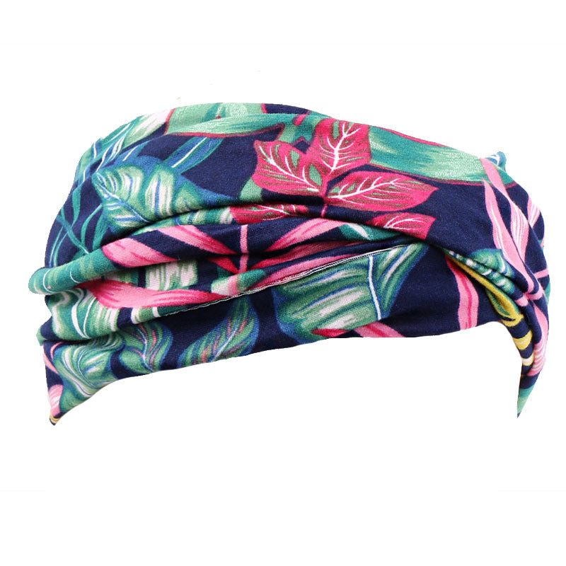 Wholesale Fabric Boho Style New Elastic Cross Sport Headband