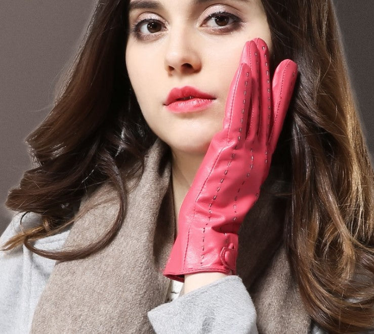 Wholesale Women's Thin Autumn and Winter Cycling Goat Skin Glove