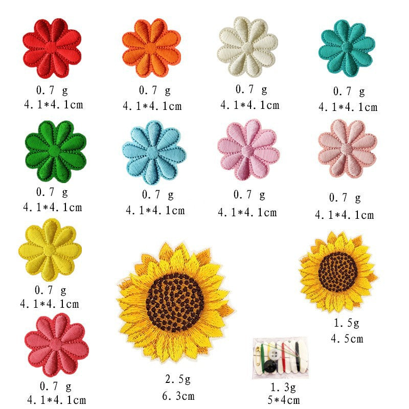 Wholesale Sunflower Embroidery Patch Set For Clothing Shoes Hats Bags Fashion Accessory