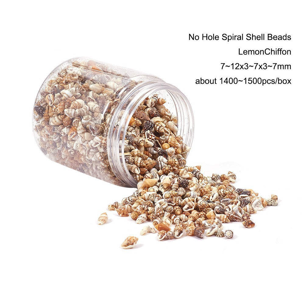 Wholesale Non-porous Natural Shell Small Conch Lemon Color Beads