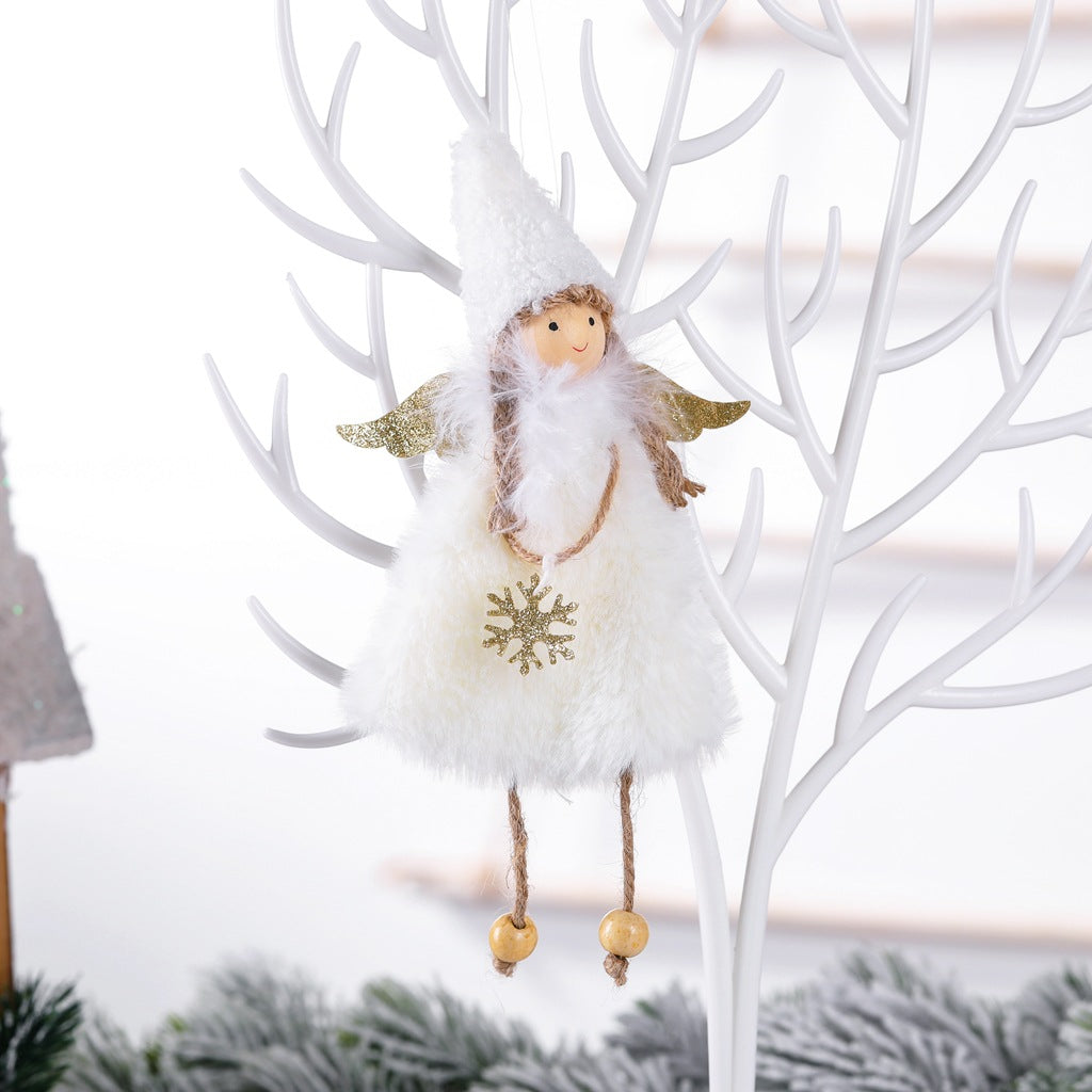Wholesale Love Angel Cross Border Plush Girl Christmas Decoration