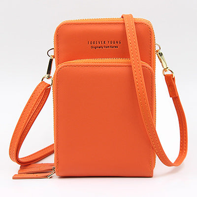 Wholesale PU Three-layer Zippered Single Shoulder Crossbody Bag