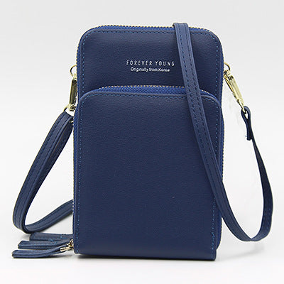 Wholesale PU Three-layer Zippered Single Shoulder Crossbody Bag