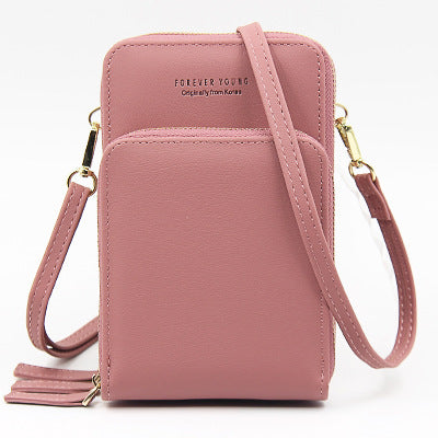 Wholesale PU Three-layer Zippered Single Shoulder Crossbody Bag