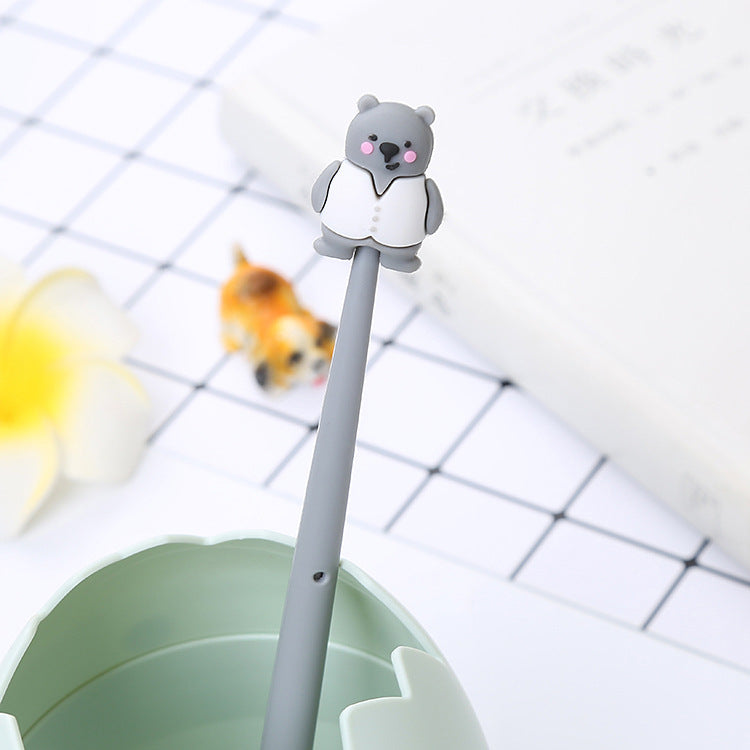 Wholesale Cartoon Bear Soft Plastic Neutral Pen