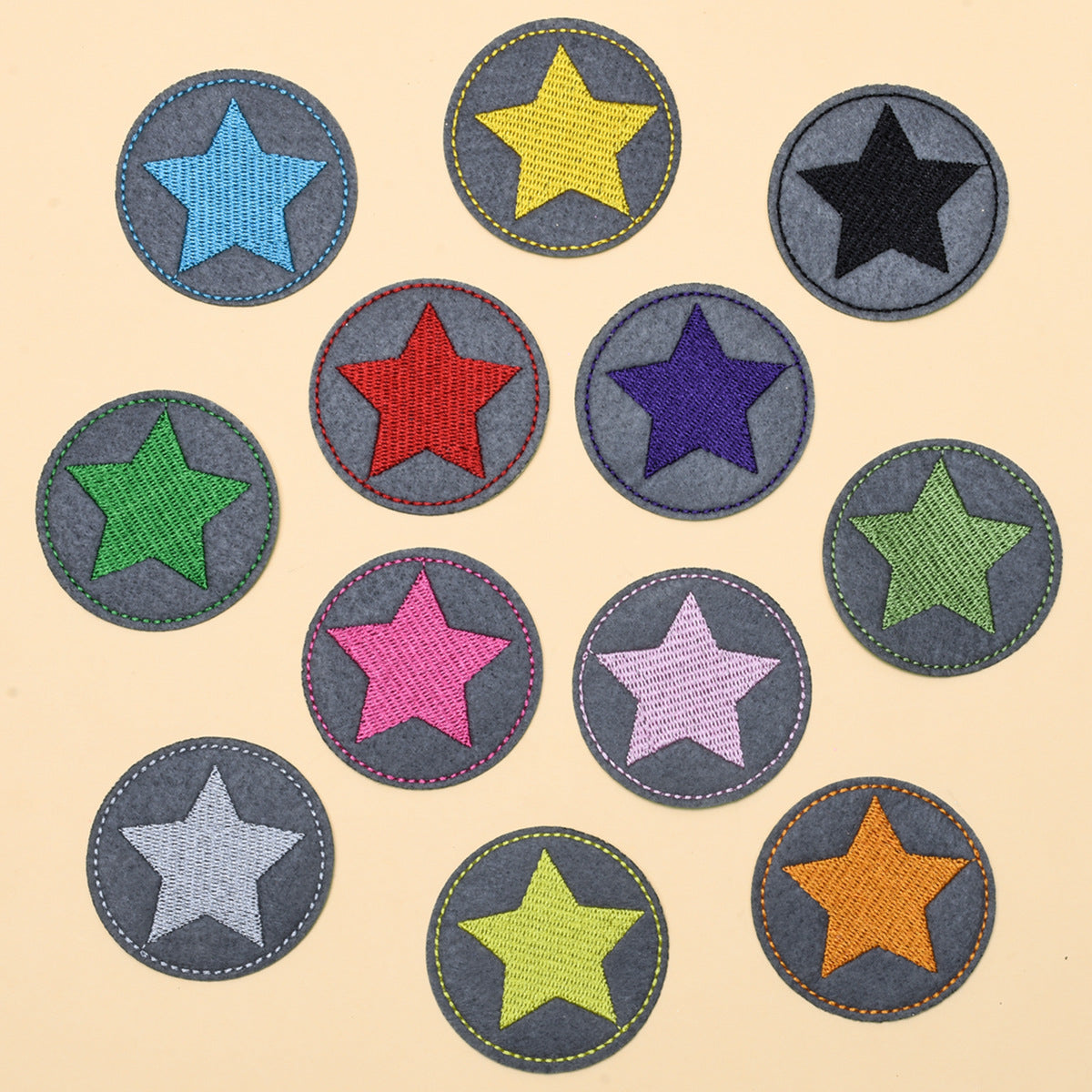Wholesale Cloth Embroidered Five Pointed Star Iron On Patches For DIY Clothing And Boutique Craft