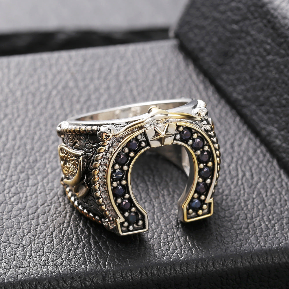 Wholesale Western Spirit Horseshoe Ring
